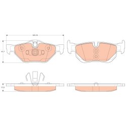 Brake Pad Set TRW GDB2050 OE Ref 34 21 2 288 892