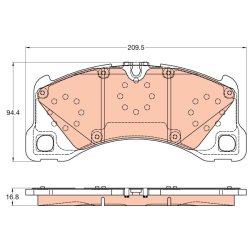 Brake Pad Set TRW GDB2052 OE Ref 970 351 949 04