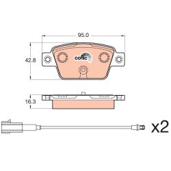 Plaquettes de frein TRW GDB2054 pour CHRYSLER, FIAT, LANCIA OE 77365809