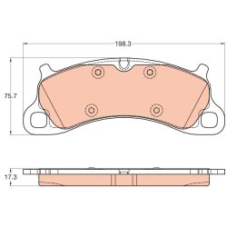 Brake Pad Set TRW GDB2057 OE Ref 991 351 949 02