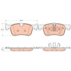 Brake Pad Set TRW GDB2062 OE Ref 16 098 983 80