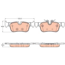 Brake Pad Set TRW GDB2063 OE Ref 6 859 917
