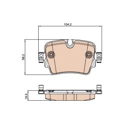 Brake Pad Set TRW GDB2066 OE Ref T2R61946