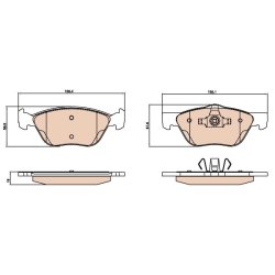 Plaquettes de frein TRW GDB2067 pour FIAT STRADA OE 7087744
