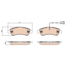 Brake Pad Set TRW GDB2068 OE Ref 16 736 034 80