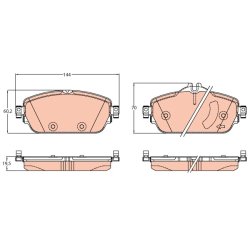 Brake Pad Set TRW GDB2070 OE Ref 008 420 37 20