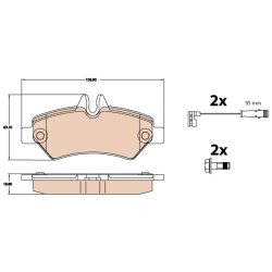 Brake Pad Set TRW GDB2076 OE Ref 004 420 69 20