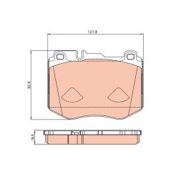 Jeu de plaquettes de frein TRW GDB2081 pour MERCEDES OE 0084201820