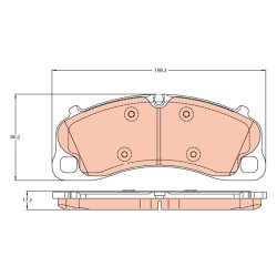 Plaquettes de frein TRW GDB2089 pour PORSCHE 911 OE 99135194701