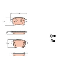 Brake Pad Set TRW GDB2093 OE Ref 1605285