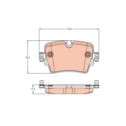 Brake Pad Set TRW GDB2095 OE Ref T2R7946