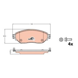 Brake Pad Set TRW GDB2096 OE Ref 41060-1073R