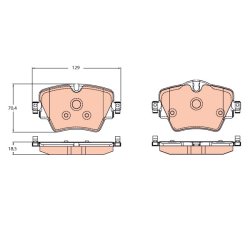 Brake Pad Set TRW GDB2098 OE Ref 6 860 019