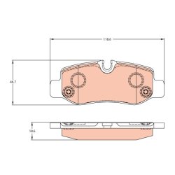Brake Pad Set TRW GDB2102 OE Ref A 447 420 01 20