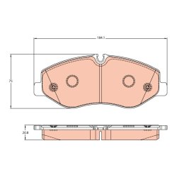 Brake Pad Set TRW GDB2103 OE Ref 447 420 00 20