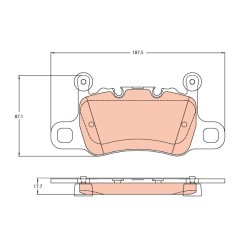 Brake Pad Set TRW GDB2104 OE Ref 991 352 947 01