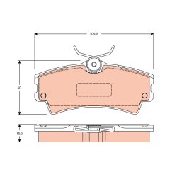 Plaquettes de frein TRW GDB2105 pour SANTANA PS10 ANIBAL TRW