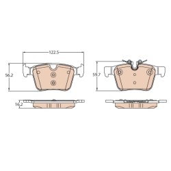 Brake Pad Set TRW GDB2110 OE Ref T2H7439