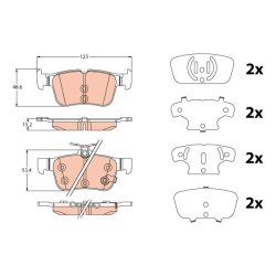 Brake Pad Set TRW GDB2115 OE Ref 5341207