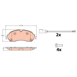 Brake Pad Set TRW GDB2117 OE Ref 2391870
