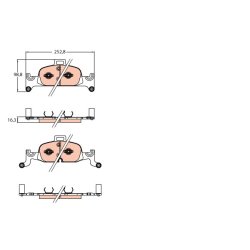 Brake Pad Set TRW GDB2126 OE Ref 8W0 698 151 AC