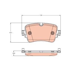 Brake Pad Set TRW GDB2131 OE Ref 4M0 698 451 G