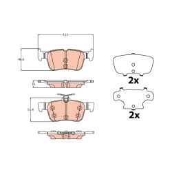 Brake Pad Set TRW GDB2133 OE Ref DG9Z2200A