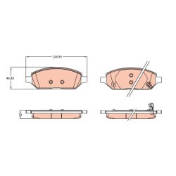 Brake Pad Set TRW GDB2135 OE Ref 42349235
