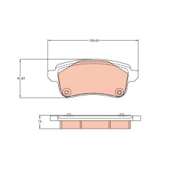 Brake Pad Set TRW GDB2136 OE Ref 44 06 082 35R