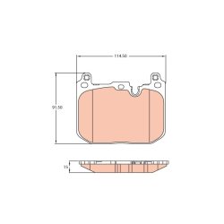 Brake Pad Set TRW GDB2137 OE Ref 34 10 6 860 020