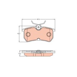 Brake Pad Set TRW GDB2140 OE Ref 5382847