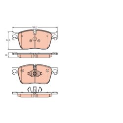 Brake Pad Set TRW GDB2145 OE Ref T2H7448