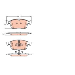 Brake Pad Set TRW GDB2146 OE Ref 32373191