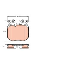 Brake Pad Set TRW GDB2147 OE Ref 34 10 8 064 561
