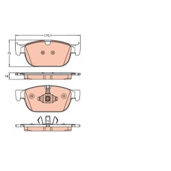 Brake Pad Set TRW GDB2153 OE Ref 00000000032373124