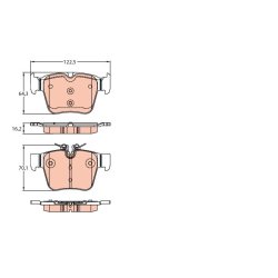 Brake Pad Set TRW GDB2154 OE Ref A 000 420 59 00