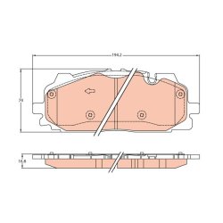 Brake Pad Set TRW GDB2158 OE Ref 8W0 698 451 AR