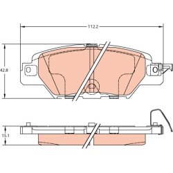 Brake Pad Set TRW GDB2163 OE Ref KAY0-26-48Z