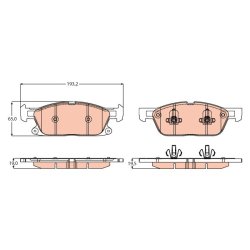 Brake Pad Set TRW GDB2167 OE Ref 1884555