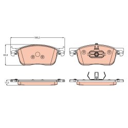 Brake Pad Set TRW GDB2169 OE Ref 16 807 917 80