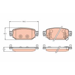 Brake Pad Set TRW GDB2172 OE Ref BAY02643ZA