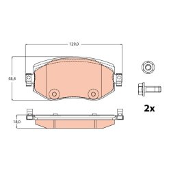 Brake Pad Set TRW GDB2175 OE Ref 41 06 034 07R