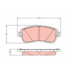 Brake Pad Set TRW GDB2176 OE Ref 2017679