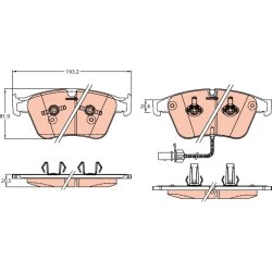 Jeu de plaquettes de frein TRW GDB2177 pour Bentley Continental, Flying