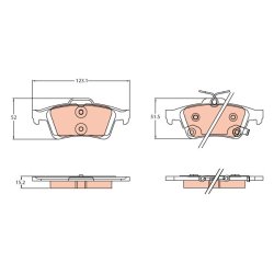 Brake Pad Set TRW GDB2178 OE Ref 1936698