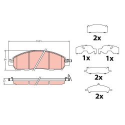 Brake Pad Set TRW GDB2182 OE Ref D40605SA0A