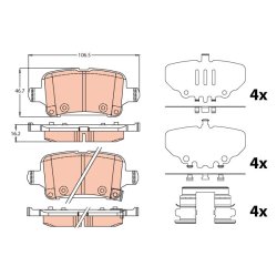 Brake Pad Set TRW GDB2184 OE Ref 1684934080