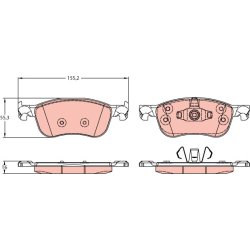 Brake Pad Set TRW GDB2186 OE Ref 2272732