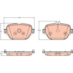 Brake Pad Set TRW GDB2191 OE Ref A 000 420 64 00