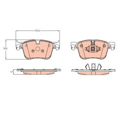 Plaquettes de frein TRW GDB2193 pour CITROËN, DS, VAUXHALL, PEUGEOT